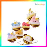[LINE FRIENDS] BT21 Honey Bee Tape measure Bag charm (Koya / RJ / Shooky / Mang / Chimmy / Tata / Co