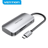 Vention 6-in-1 USB Type C Hub Type C to 3 USB 3.0 Ports SD TF PD Card Reader 100W PD Charge For MacB
