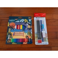 Kreati Wood Free Color Pencil + Kreati Hexagon 2B Pencil Kit