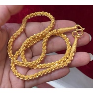 Genuine Micron Rice Necklace >>Selection Of Sand And Diamond-Shaped Texture The Work Is Very Beautif
