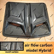 side air flow Hybrid kap mesin Full Carbon mobil univesal Fortuner Avanza Xenia Veloz Agya Rush Ayla