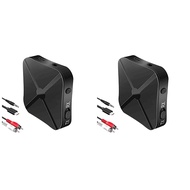 2X Bluetooth 5.0 Transmitter Receiver 2 in 1 Bluetooth Adapter 3.5 mm Jack for Simultaneous Use of T