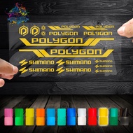 Polygon Cutting Sticker Variasi Sepeda Lipat Gunung Olah Raga Outdoor Frame Stiker Striping Bike Road Fixie Mtb Balap Timbul Universal Murah Reflective Nyala Tahan Air Bodi Hologram Gunung Anak Sepedah Kustom Modif