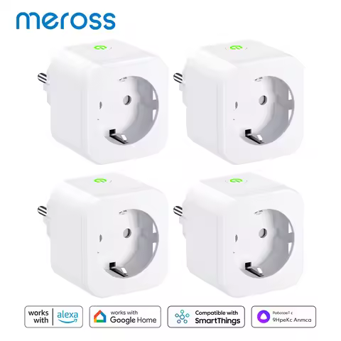 Meross 16A EU Smart Plug Wifi Smart Socket Power Outlet with Energy Monitoring Bluetooth Setup For A