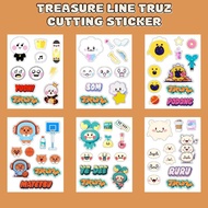 Sticker Cutting Treasure Line Truz Character