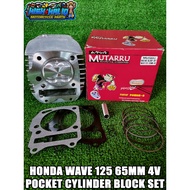 MUTARRU CYLINDER BLOCK SET FOR HONDA WAVE125 65MM 4VALVE POCKET