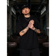 Popgun Studio Plain Black Boxy Fit Cotton Cloud Coolbreeze T-Shirt (290 GSM)