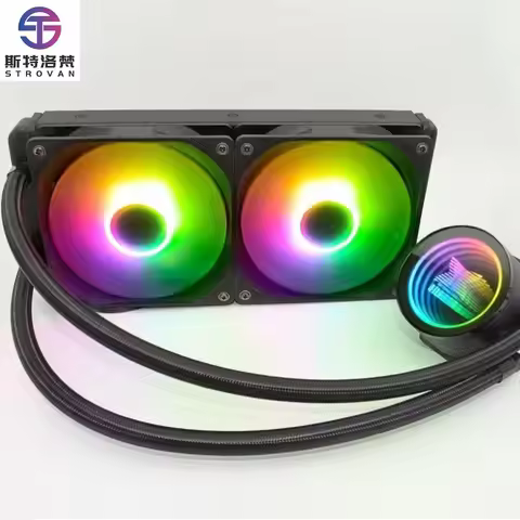 Integrated CPU Radiator 120/240/360 AIO Water-cooled Black & White Aluminum Heatsink with Fan Cool S