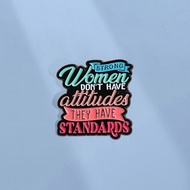 Creative Text Feminism Enamel Pin Women's Rights Feminist Brooch Lapel Badges Accessories Gift for W