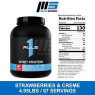 Rule 1 Whey Protein Blend (5lbs) - R1 100% Whey Protein Lean Muscle Recovery