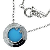 TIFFANY & Co. 蒂芙尼 T-Toe 圓形綠松石項鍊，18K 白金，3.5 克，40/45 厘米，女士 [二手]