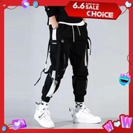 S-5XL Summer Korea Loose Casual Fashion Plus Size Black Ankle Cargo Pants Men