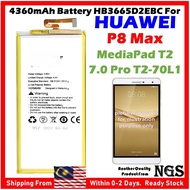 Grade A+ 4360mAh Battery HB3665D2EBC Compatible For HUAWEI P8 Max HUAWEI MediaPad T2 7.0 Pro T2-70L1