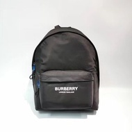 Burberry  徽標印花 字體 尼龍後背包 (帆布黑)