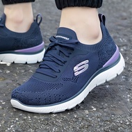 รองเท้าวิ่งผู้หญิง Skechers 2025 รองเท้าวิ่งฤดูหนาวแบบลำลองระบายอากาศได้ดี รองเท้ากีฬาแบบเบา รองเท้า