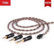 TRN RedChain 4-core Original HIFI Earphone Upgrade cable Silver-Plated Copper and OFC Copper mixed cable 3.5/2.5/4.4mm  Plug