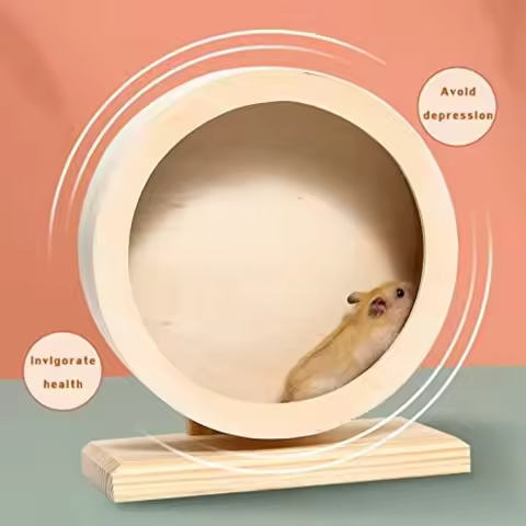Wooden Material Hamster Wooden Silent Wheel Mute Design Durable Small Animal Exercise Wheel Sturdy H