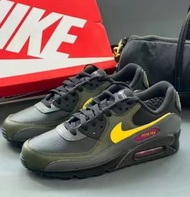 Nike Air Max 90 復古低幫 跑步鞋 男款 黑黃