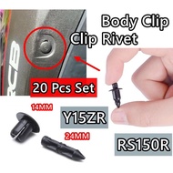 20pcs Universal Rivet Body Cover Clip Y15ZR Honda RS150 Y15 Y16 NVX XMAX NMAX SOLARIZ AVANTIZ RS150R