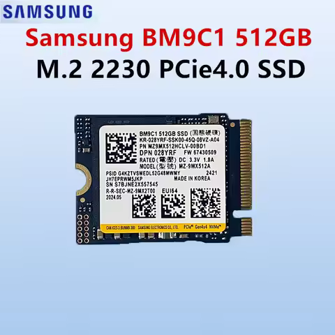 Samsung SSD BM9C1 512GB M.2 2230 PCIe 4.0 NVMe Protocol Solid State Drive OEM Package