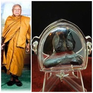 Nur Mai Phra Pidta(Closed Eye Buddha),Super Famous Tok Guru Lp Dam泰五大必打佛名師之一,大名鼎鼎龙婆旦于BE2539督造非常精致圣木(