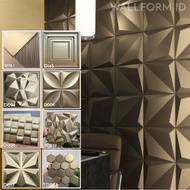 TERMURAH PREMIUM 3D CHAMPANGE GOLD SERIES PVC / WALLPANEL WALL PANEL KAMAR | COD