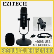 EZITECH K669B Usb Microphone Metal Condenser / K669B / USBMIC / PODCAST / ZOOM / YOUTUBE VIDEO / STEAMING