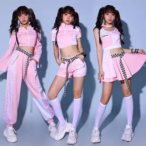 Nightclu Bar Gogo Dance Clothing Party Rave Outfit Fluorescent Green Hip Hop Clothes Kpop Girls Grou