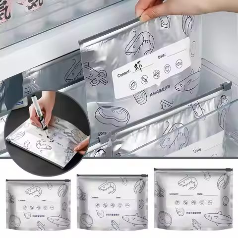 10/30pcs Aluminum Foil Storage Bags Freezer Sealed Organizers Kitchen Fresh Bag Freezer Zip Lock Bag
