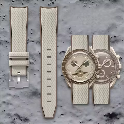 20mm Curved Quick Release Silicone Band for MoonSwatch Mission to the Moonphase - Omega x Swatch Pla