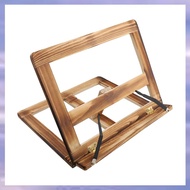 Foldable Recipe Book StandWooden Frame Reading BookshelfTablet Pc Support Stand