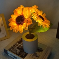 Sunflower LED Nightlight Besides Bedroom Lamp Table Lamp USB Rechargeable Light Kids Gift Home Party