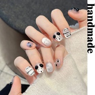 Press on nails handmade [Press on nails handmade] Cute Cute Cute Puppy Paws Clear Cartoon Pinch hand
