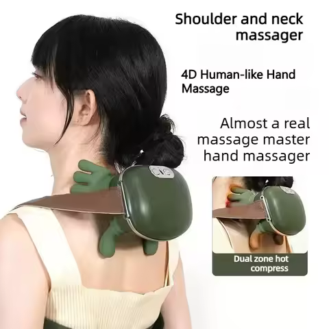 Bionic Finger Neck and Shoulder Massager Wireless Neck Trapezius Kneading Massage Shawl Brushless Mo