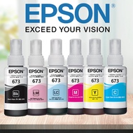หมึก Epson 673 ink ของแท้ 100% รุ่น L800/L805/L850/L1800 (1 ชุด 6 ขวด) ไม่มีกล่อง