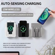 15W Wall Mount Wireless Charger, Qi Universal Fast Charging Panel for iPhone & Android, Flush AC 110