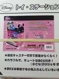 店取95折.加送正品Disney 垃圾筒1個/日本Disney Minnie 米妮3層玩具有轆收納架(50×32×75cm高)