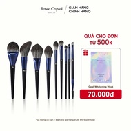 Rosea Crystal makeup brush set full of 9 products (with individual cups)