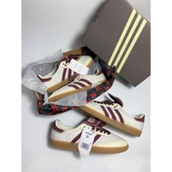 Kasut Adidas_ x Wales bonner Samba kasut, Samba Wales bonner perak putih merah kasut sukan berkualit
