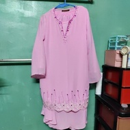 Preloved Baju Kurung Warna Pink