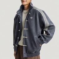 Adidas Originals CTT 3.1 SOFT New Chinese Style Stand Collar Striped Zipper Durable Breathable Warm 