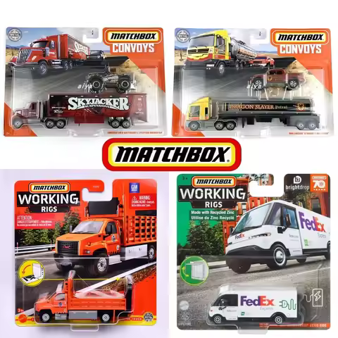 Mattel Matchbox City Hero N3242 FedEx Racing Car Alloy Engineering Model Non-Radio Controlled Collec