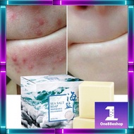 [READY STOCK] Sea Salt Soap 100g Shrink Pores Whitening Blackhead Removal Face Wash Treatment Pores Acne 天然海盐皂除螨手工皂