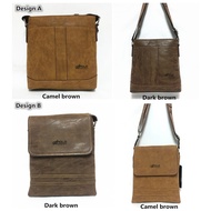 A Polo Men's PU Leather Sling Bag Beg Sandang Tepi Lelaki Kulit Beg Silang Lelaki Crossbody Bags Sho