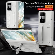 Honor Magic V3/Magic Vs3 Hand Strap CaseBuilt-in Screen ProtectorKickstandHinge Protection Case