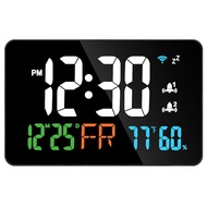 SJYJ-WiFi Desktop Clock Calendar Digital LED Display Intelligent Thermometer Smart Wall Clock Suppor
