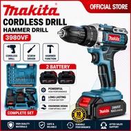 Makita Cordless Drill Hammer Drill Mesin Drill Elektrik Wireless Impact Drill Batteri Screwdriver