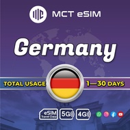 Germany eSIM 10-30GB Total Usage - Receive eSIM QR Code on the same day