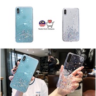 Oppo Bling Epoxy Transparent Phone Case A3s A5s A12s A12e A31 A53 a9 a5 2020 r9s f9 a92 A93 A73 A52 
