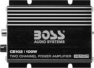 BOSS Audio Systems CE102 2 Channel Car Amplifier - 100 Watts, Full Range, Class A/B, IC (Integrated